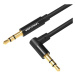 Kábel Mini jack 3,5mm AUX 90 degree cable Vention BAKBD-T 0.5m (black)