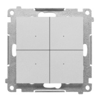 Vypínač 4-násobný (elektronický) matný hliník SIMON55 (Simon)