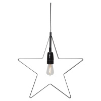 Čierna svetelná dekorácia s vianočným motívom Orbit – Star Trading