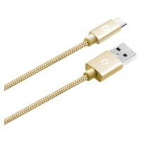 ALIGATOR PREMIUM Dátový kábel 2A, USB-C zlatý