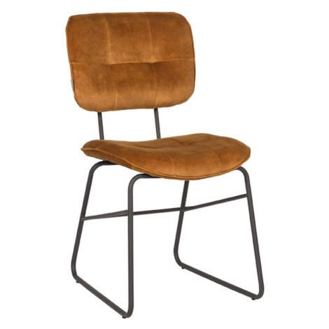 Okrovožlté zamatové jedálenské stoličky v súprave 2 ks Dez – LABEL51