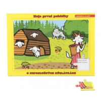 Puzzle doskové O neposlušných kozliatkach 26x17cm 24 dielikov Moje prvé rozprávky