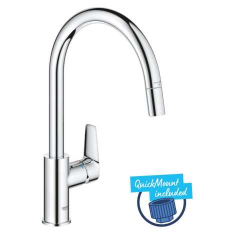 Grohe Start Edge - Drezová batéria s výsuvnou koncovkou, chróm 30551000