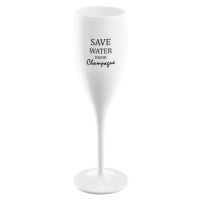 Koziol Pohár s nápisom Save water drink champagne