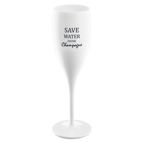 Koziol Pohár s nápisom Save water drink champagne