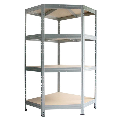 AR SHELVING Rohový nástrčný regál Rivet, 180 x 90 x 90 x 45 cm