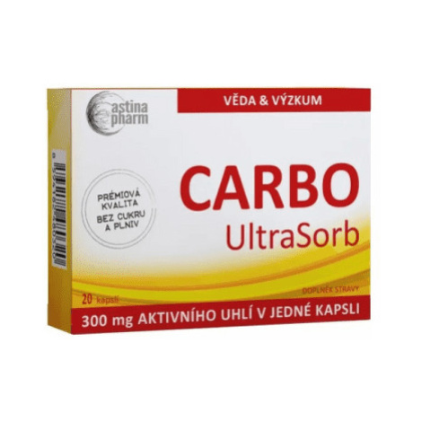 ASTINA Pharm carbo ultrasorb aktívne uhlie 300 mg 20 kapsúl