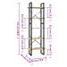 vidaXL 5-poschodová knižnica 60x30x175 cm borovicové drevo
