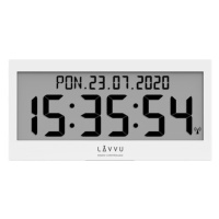 Digitálne hodiny s češtinou LAVVU MODIG riadené rádiovým signálom LCX0010 37cm