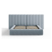 Svetlomodrá čalúnená dvojlôžková posteľ s úložným priestorom a roštom 160x200 cm Gina – Milo Cas
