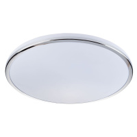 LIVARNO home Stropná LED lampa, okrúhla (ozdobný prstenec chrómový)