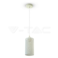 Závesné svietidlo kovové E27 biele VT-7132 (V-TAC)