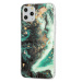 Silikónové puzdro na Apple iPhone 12/12 Pro Marble Glitter zelené (vzor 4)