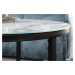 LuxD Dizajnový konferenčný stolík Latrisha 60 cm Biely - vzor mramor