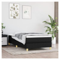 vidaXL Posteľný rám boxspring s matracom čierny 90x190 cm látka