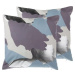 BELIANI, Sada 2 bavlnených vankúšov abstraktná 45 × 45 cm fialová so strieborným IXIA, 205742
