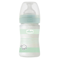 CHICCO Fľaša dojčenská sklo Well-being silikón, uni 150 ml