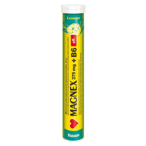 MAGNEX 375 mg + vitamín B6 20 šumivých tabliet