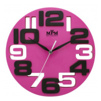 Nástenné hodiny MPM, 3064.23 - ružová, 25cm