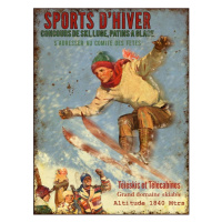 Kovová ceduľa 25x33 cm Sports d'Hiver – Antic Line