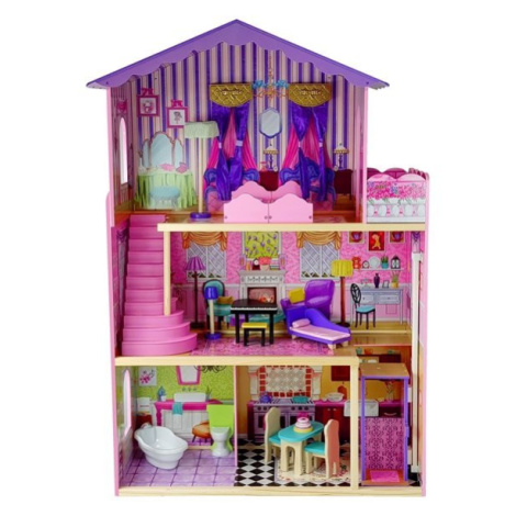 mamido Drevený domček pre bábiky s balkónom