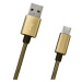 MOBILNET KAB-0095-USB-MICRO DATOVY KABEL MICRO USB ZLATY METALICKY, 1M, 2A