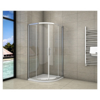 H K - Štvrťkruhový sprchovací kút SYMPHONY S4 80 cm s dvojdielnymi posuvnými dverami SE-SYMPHONY