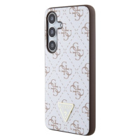 Guess PU Leather 4G Triangle Metal Logo Samsung Galaxy S24+ 5G S926 GUHCS24MPG4GPH White