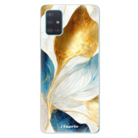 Odolné silikónové puzdro iSaprio - Blue Leaves - Samsung Galaxy A51