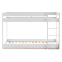 Biela poschodová detská posteľ 90x190 cm Angel - Marckeric