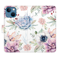 Flipové puzdro iSaprio - Succulents Pattern - iPhone 13 mini