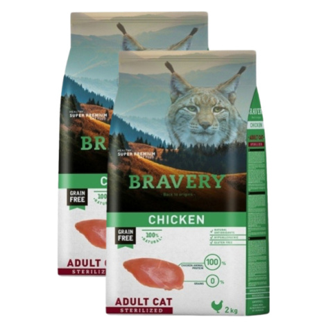 Bravery Cat Sterilized Chicken - 2x7kg