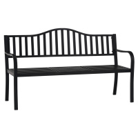 Záhradná lavička so stolíkom, čierna, DAGNO