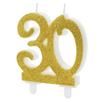 Sviečka na tortu číslice 30  7,5 cm - PartyDeco