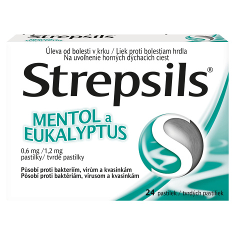 STREPSILS Mentol a Eukalyptus 24 pastiliek