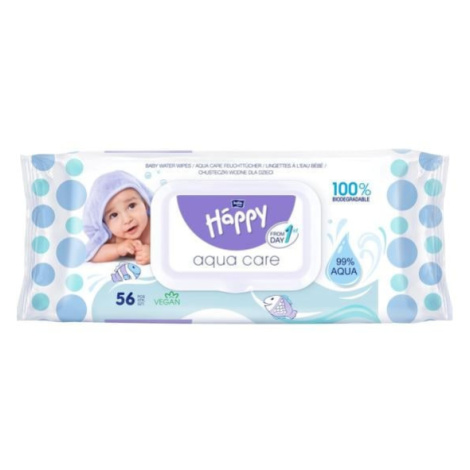 BELLA HAPPY BABY Obrúsky vlhčené 56 ks Aqua care