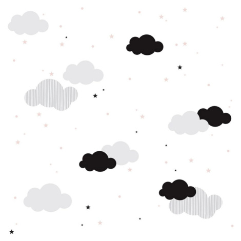 Dadaboom.sk Tapeta na stenu - oblaky - ružové hviezdy
