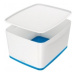Leitz Úložný box s vekom MyBox, veľkosť L biela/modrá