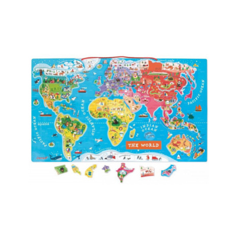Magnetická mapa sveta - puzzle 92 magnetov - anglická verzia