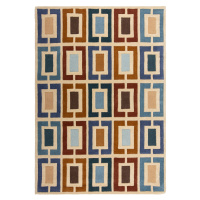 Ručně všívaný kusový koberec Illusion Retro Blocks Blue/Multi - 200x290 cm Flair Rugs koberce