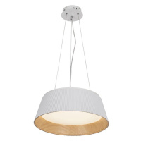 LED závesné svietidlo s kovovým tienidlom v bielo-prírodnej farbe ø 45 cm Umbria – Candellux Lig