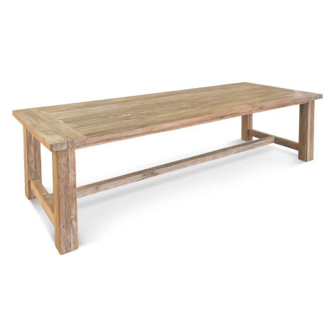 Estila Luxusný vidiecky vintage obdĺžnikový jedálenský stôl Pagano z masívneho teakového dreva v