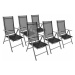 Garthen 38580 Záhradná súprava 6 x skladacie stoličky - čierna