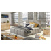 ELTAP POSTEL EDVIGE + DREVENY KARKAS + STANDARDNY ZDVIHAC + KONTAJNER 180X200, GRAY, 22582