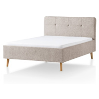 Sivohnedá čalúnená dvojlôžková posteľ 140x200 cm Smart – Meise Möbel