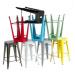 ArtD Barová stolička PARIS 66 cm inšpirovaná Tolix | červená