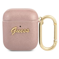 Obal Guess GUA2SASMP AirPods cover pink Saffiano Script Metal Collection (GUA2SASMP)