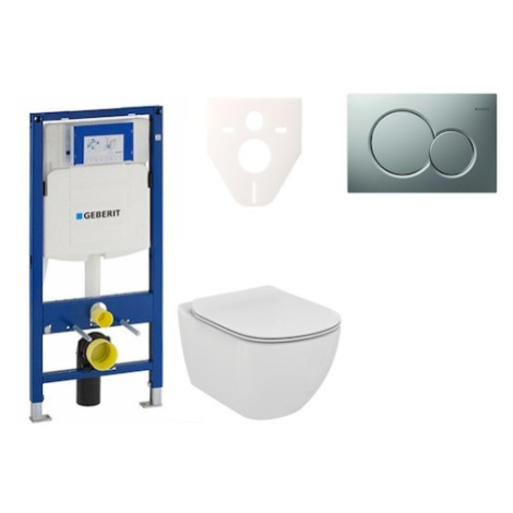 Cenovo zvýhodnený závesný WC set Geberit do ľahkých stien / predstenová montáž + WC Ideal Standa