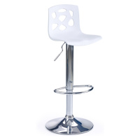 HALMAR H-48 barová stolička biela / chróm