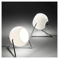 Fabbian Beluga White sklenená stolná lampa Ø 9 cm